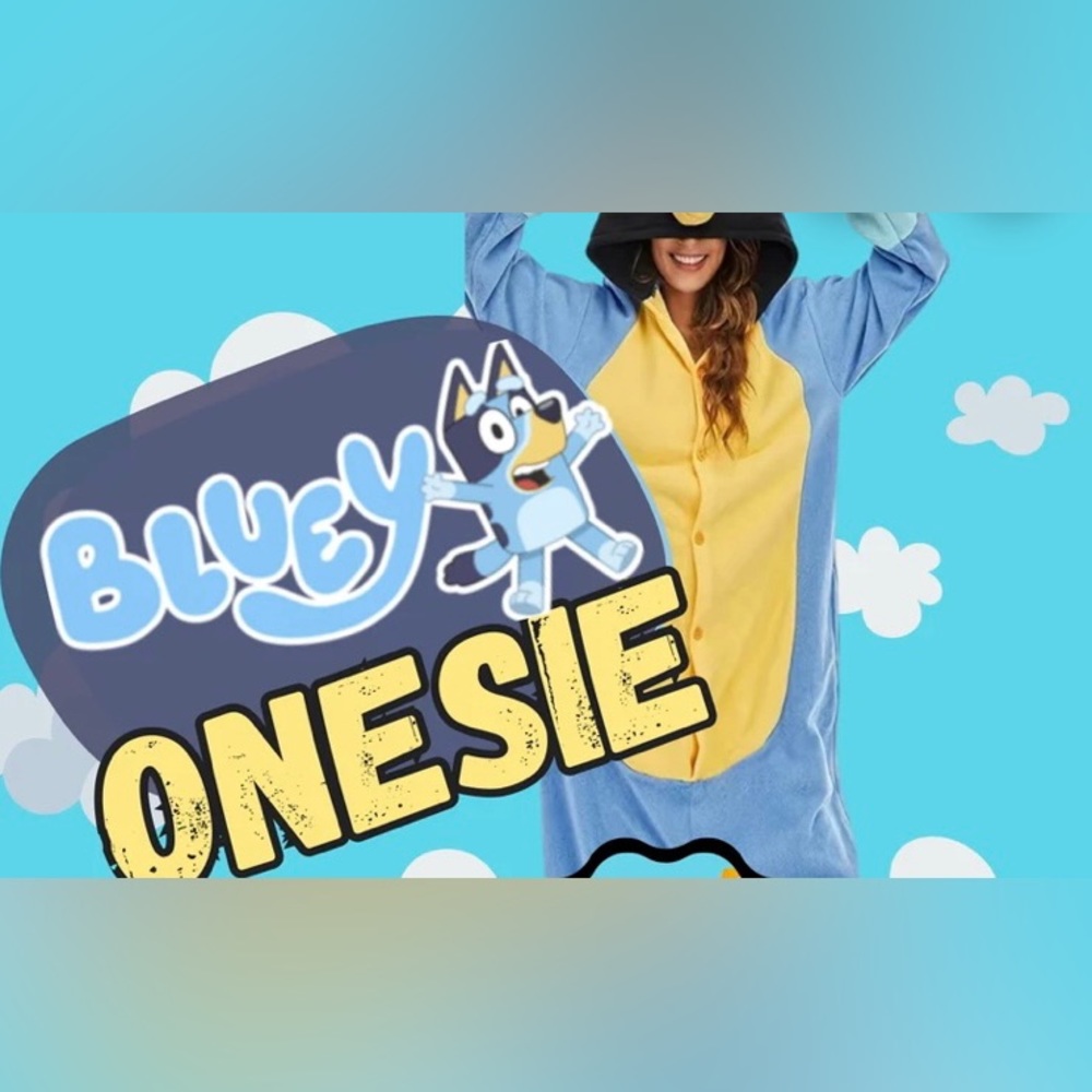Bluey or Bandit Adult Halloween Costume Onesie